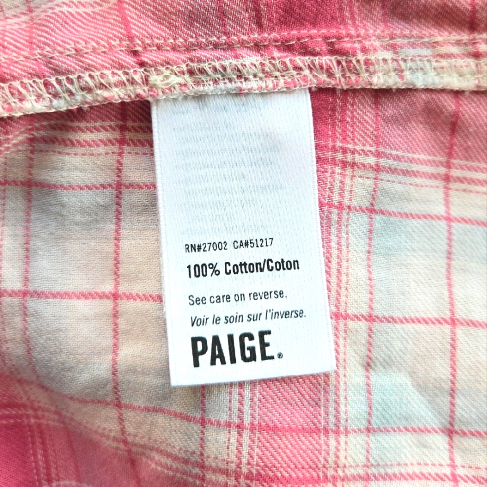 ( PAIGE ) Long Sleeve, Button-Down Plaid Shirt - Picture 7 of 8